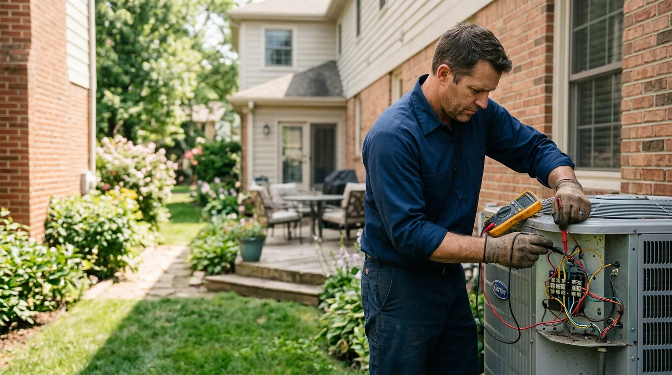 HVAC technician working near Ridgeway, VA
